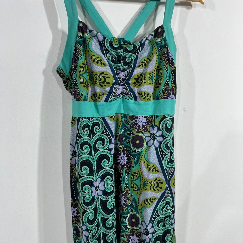 Prana Granola Gorpcore Active Dress Paisley Floral Hiking Outdoors Womens Medium - Picture 2 of 8